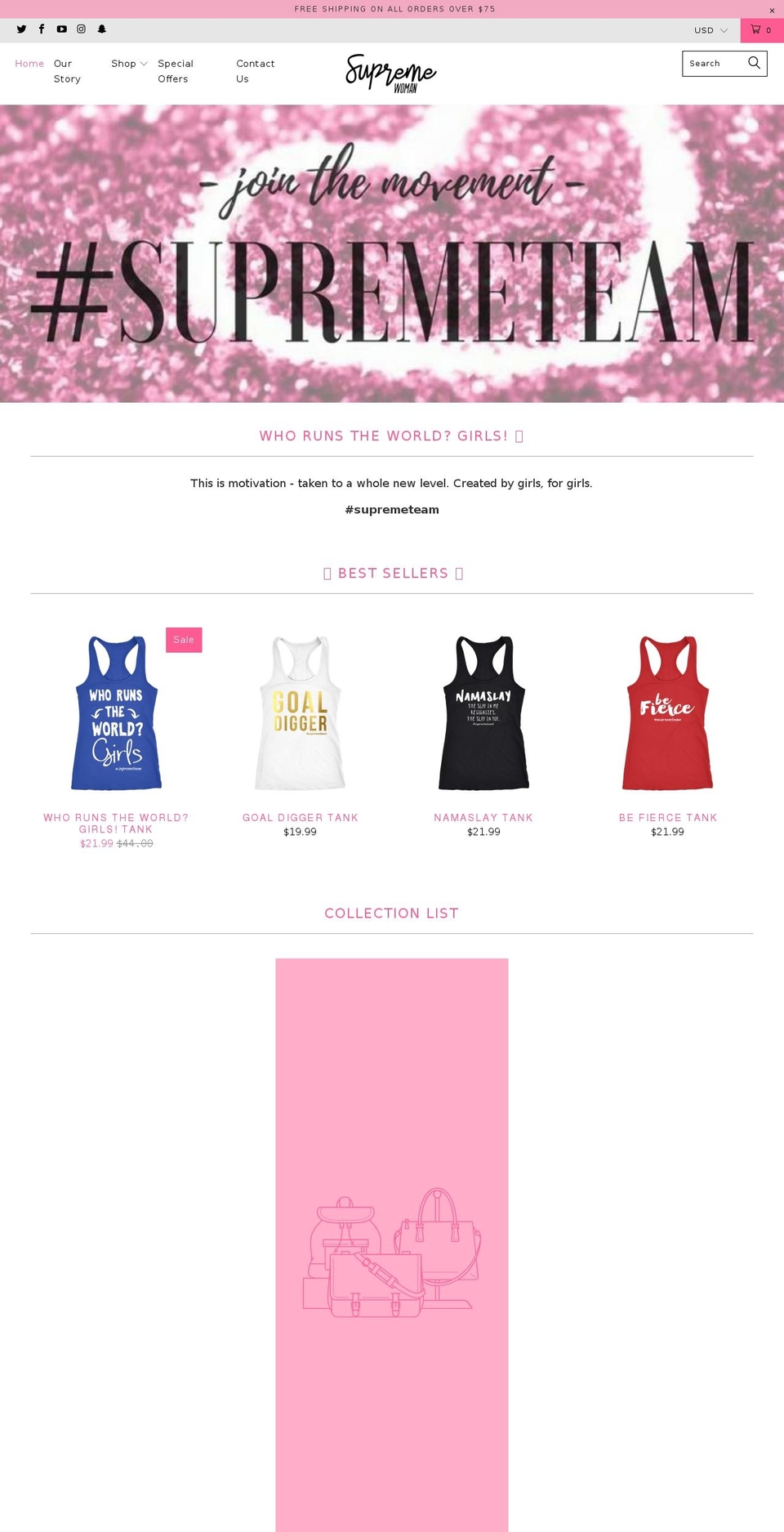 turboseoul Shopify theme site example thesupremewoman.com