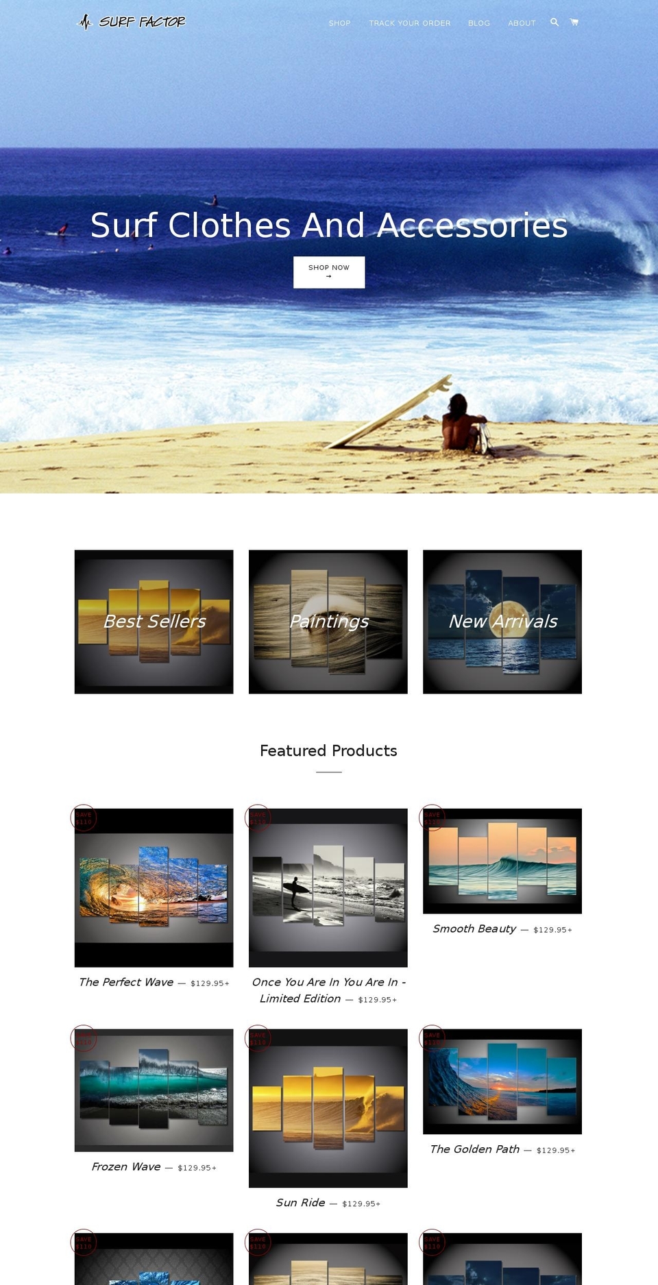 thesurfbeat.com shopify website screenshot
