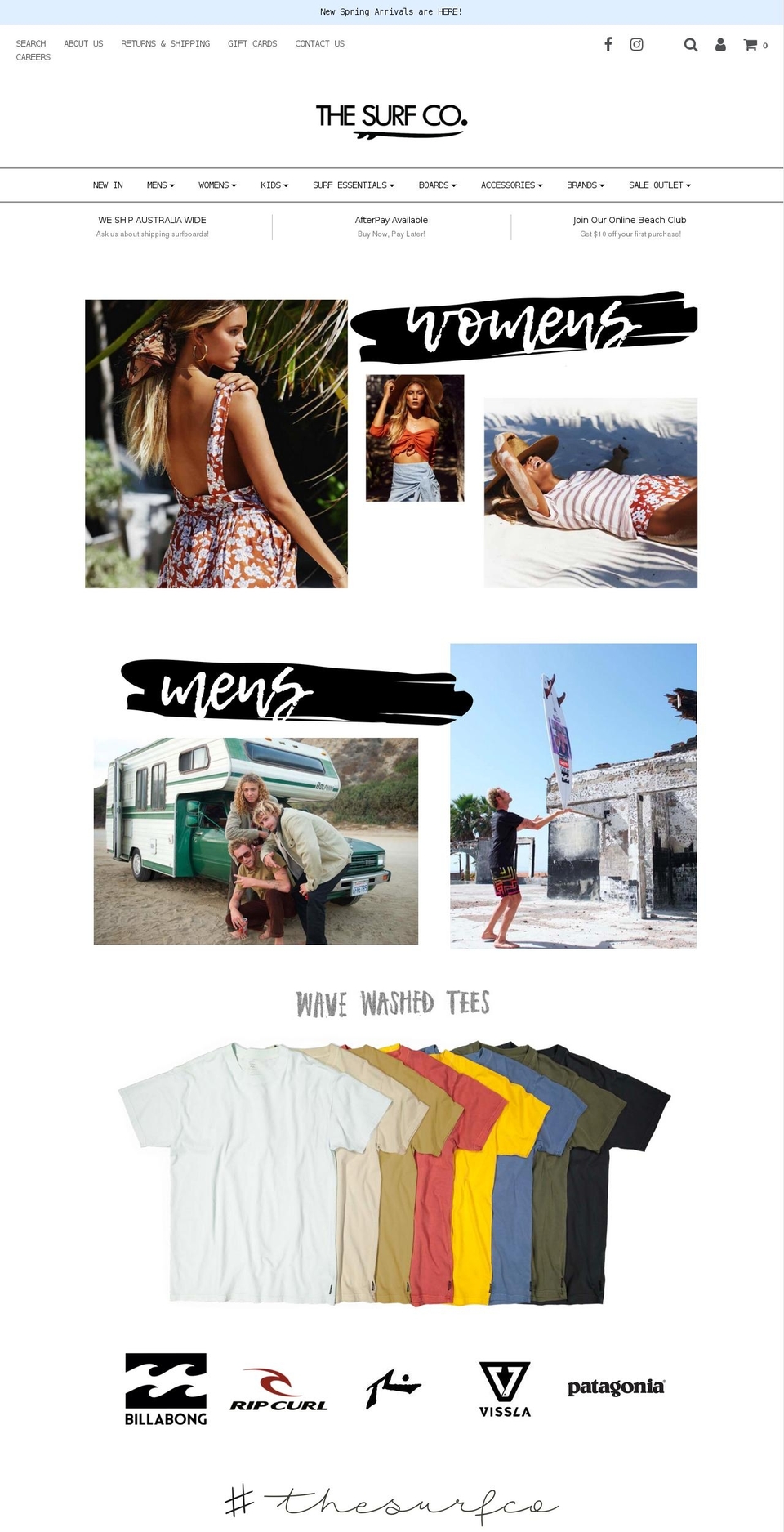 thesurfco.com.au shopify website screenshot