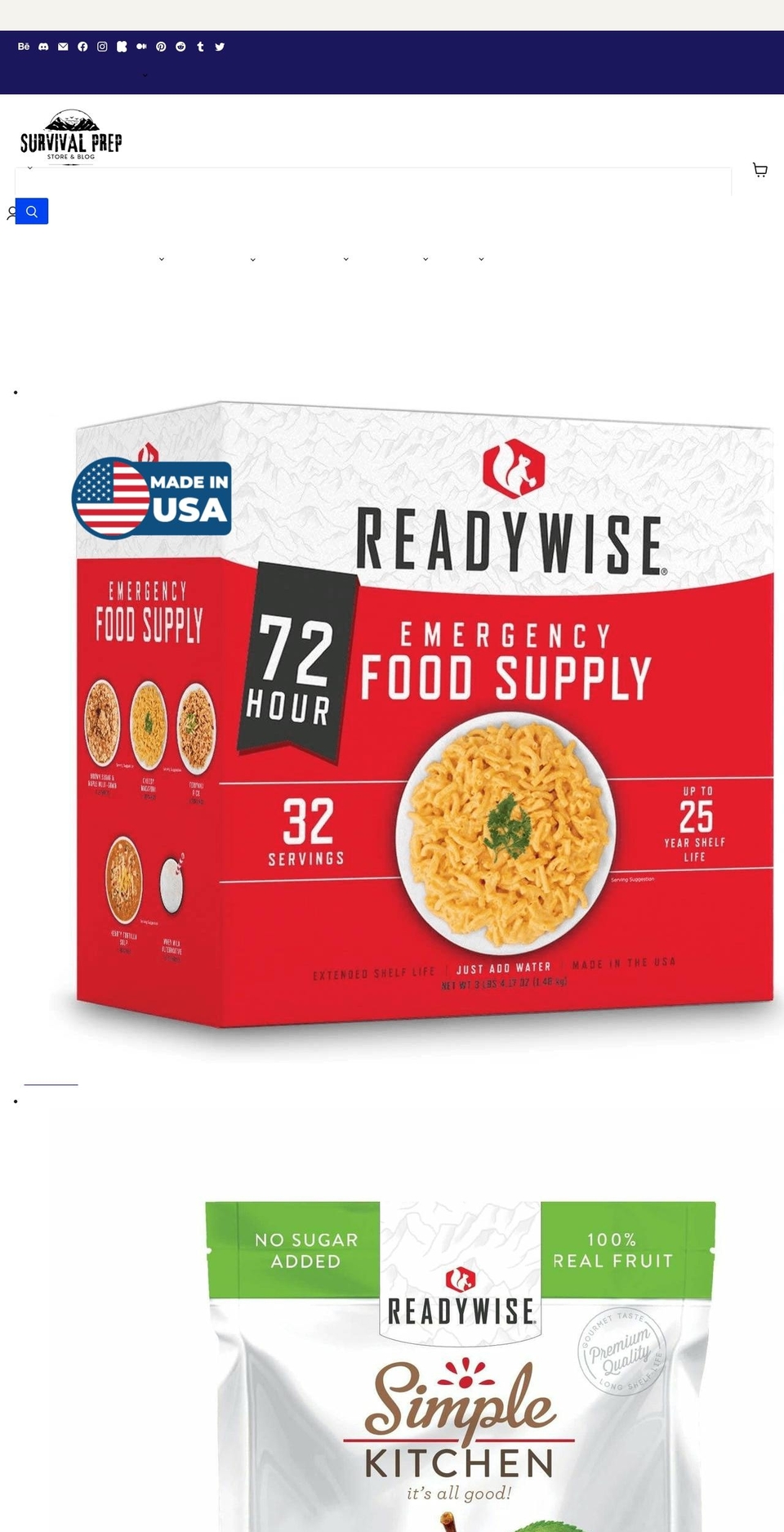 thesurvivalprepstore.com shopify website screenshot