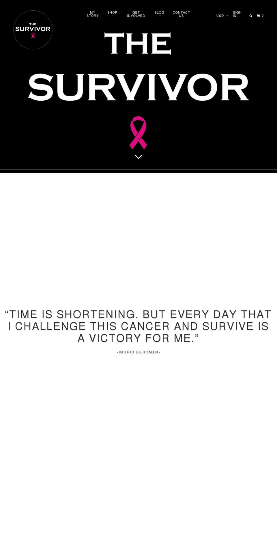 thesurvivor.org shopify website screenshot