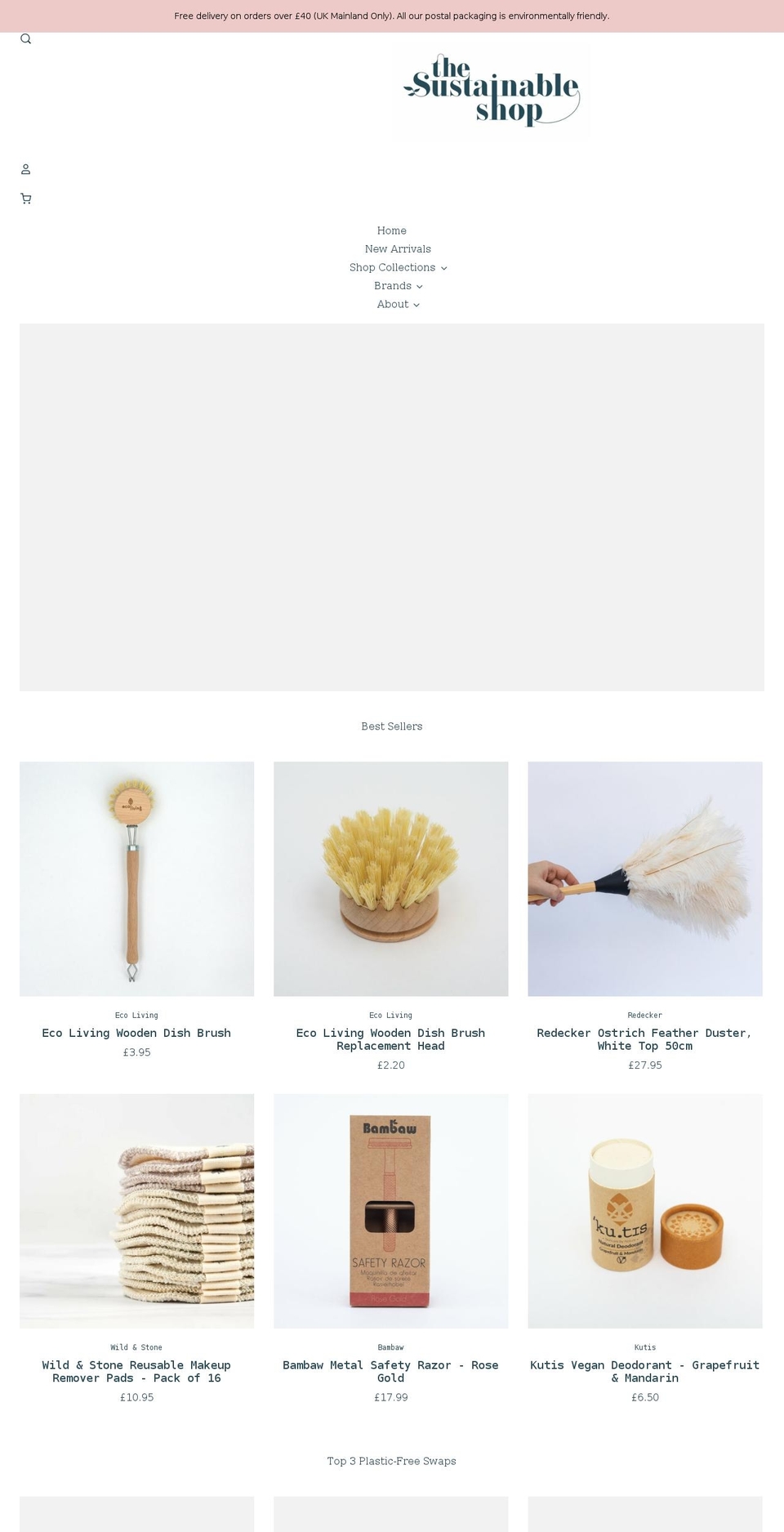 thesustainableshop.com shopify website screenshot