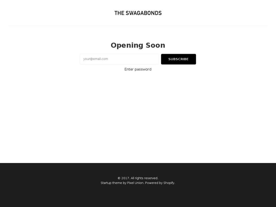 Copy of Startup Shopify theme site example theswagabonds.com