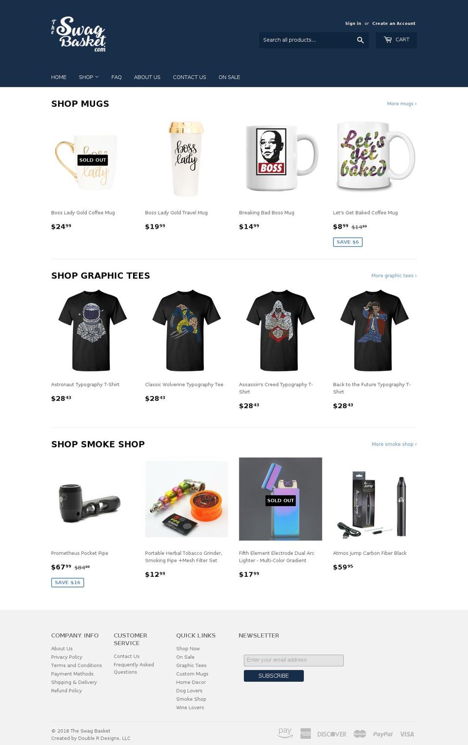 theswagbasket.com — Shopify storefront screenshot