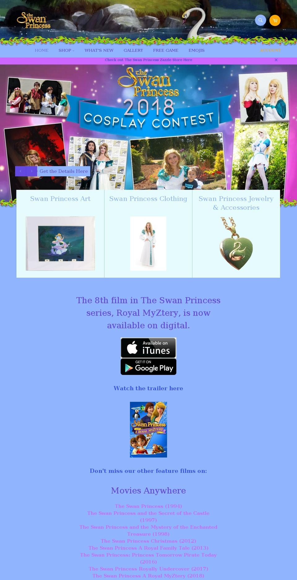 swanprincessthemeii Shopify theme site example theswanprincess.net