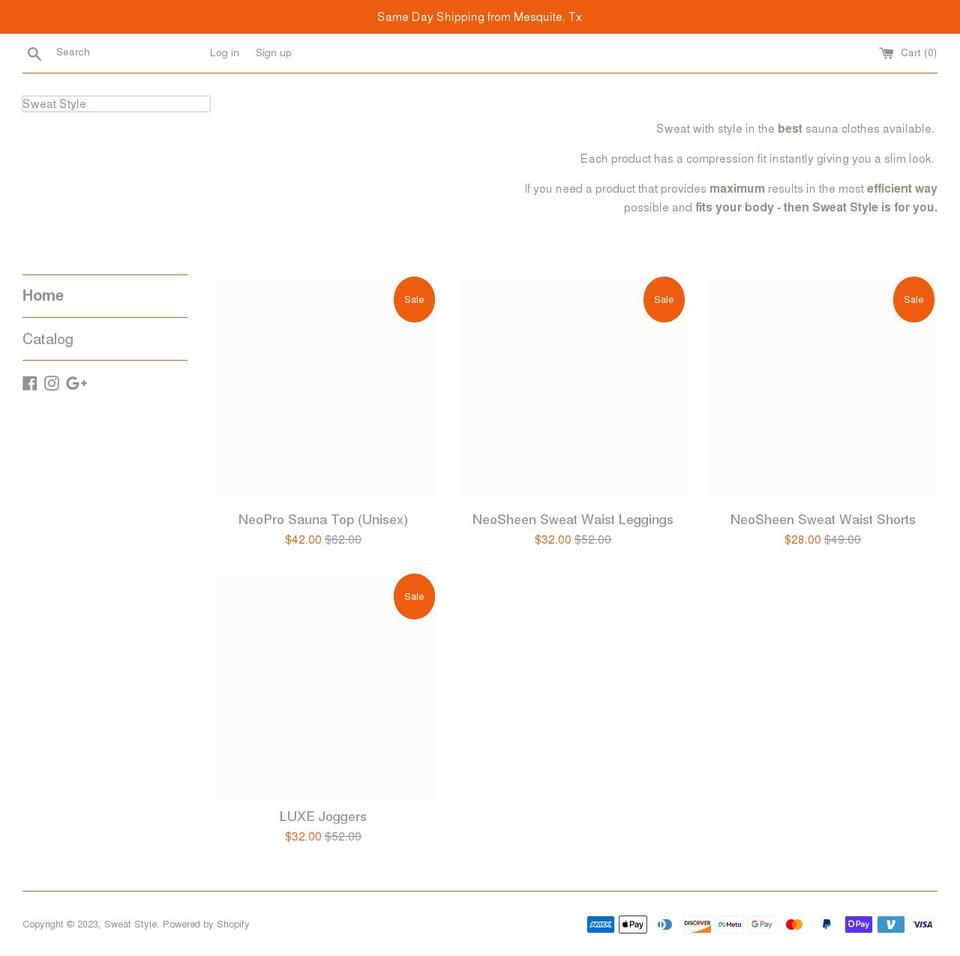 thesweatstyle.com shopify website screenshot