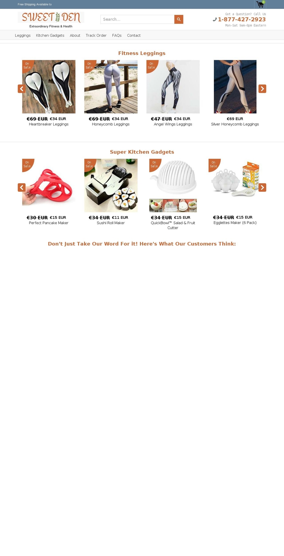 thesweetden.com — Shopify storefront screenshot