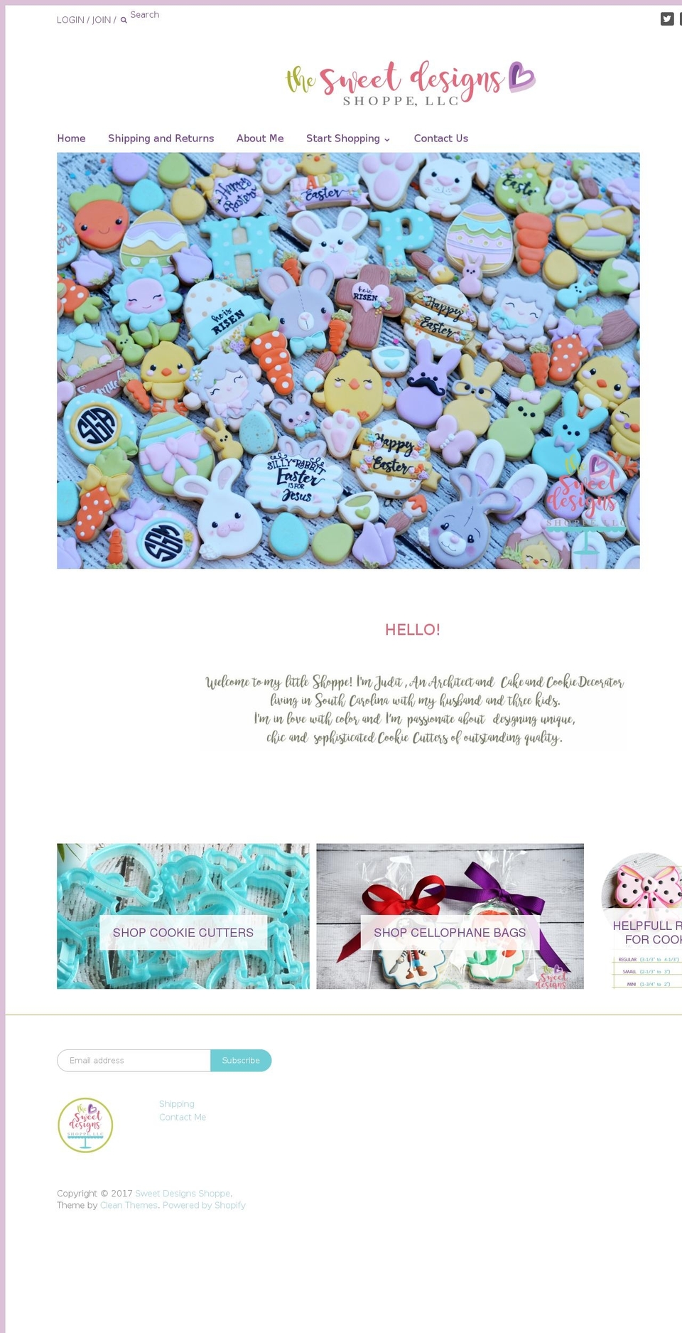 thesweetdesignsshoppe.com shopify website screenshot