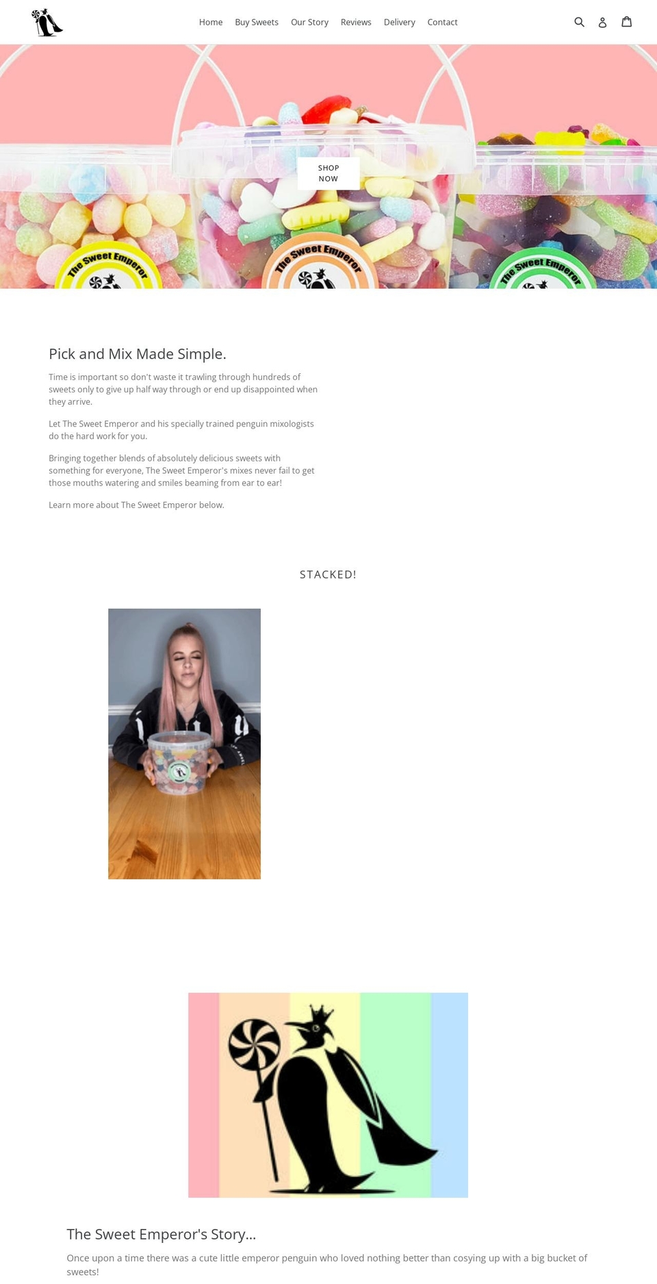 thesweetemperor.com — Shopify storefront screenshot