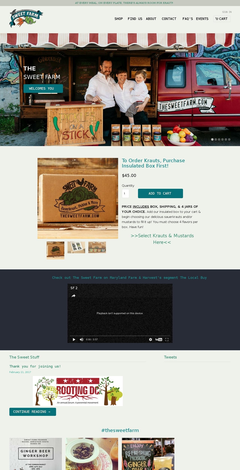 Copy of Mobilia Shopify theme site example thesweetfarm.org