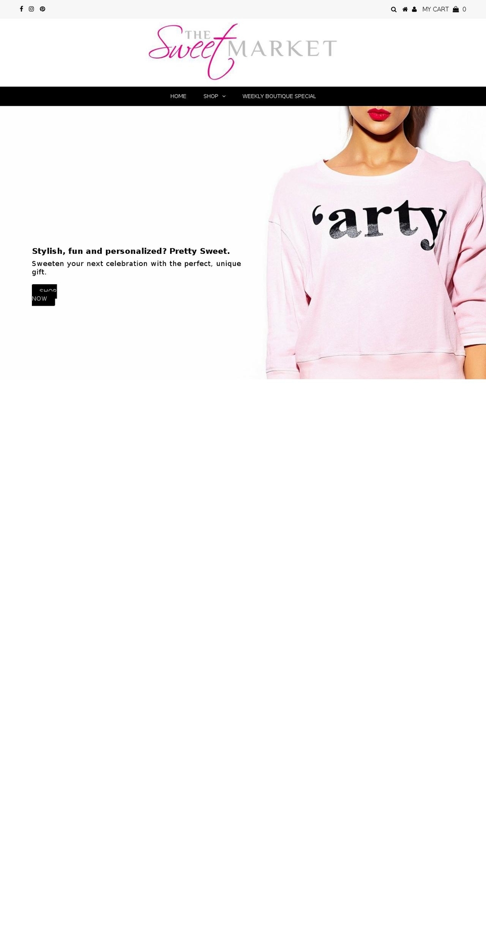 thesweetmarket.com — Shopify storefront screenshot