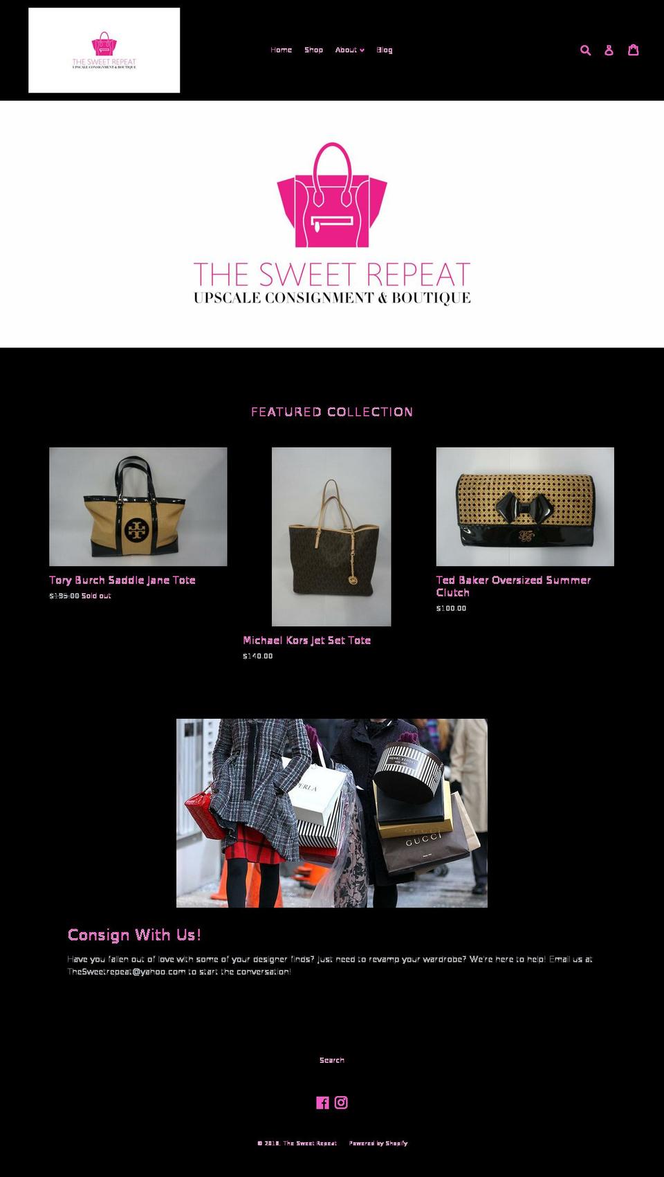 thesweetrepeat.com — Shopify storefront screenshot