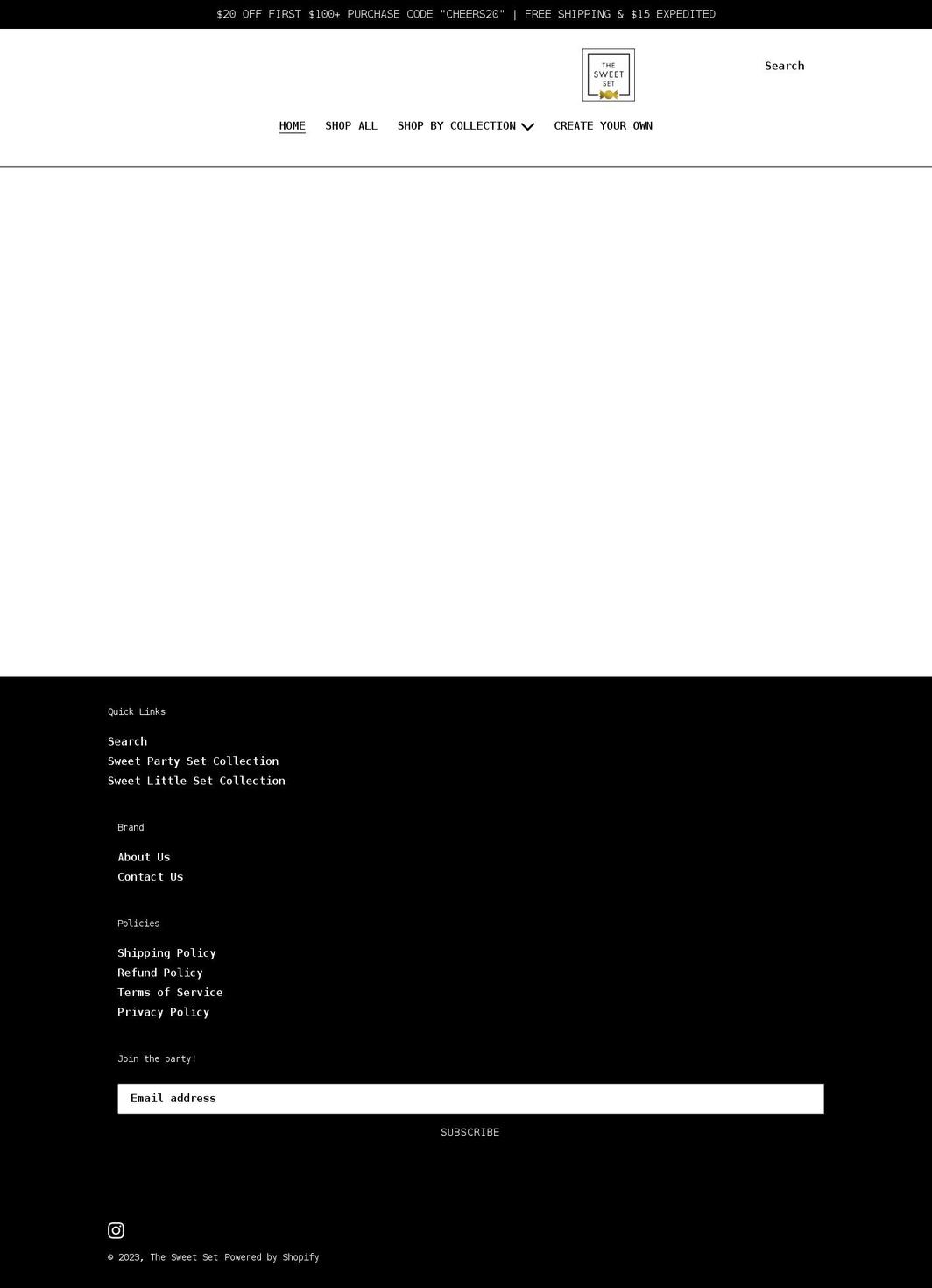 thesweetset.com shopify website screenshot