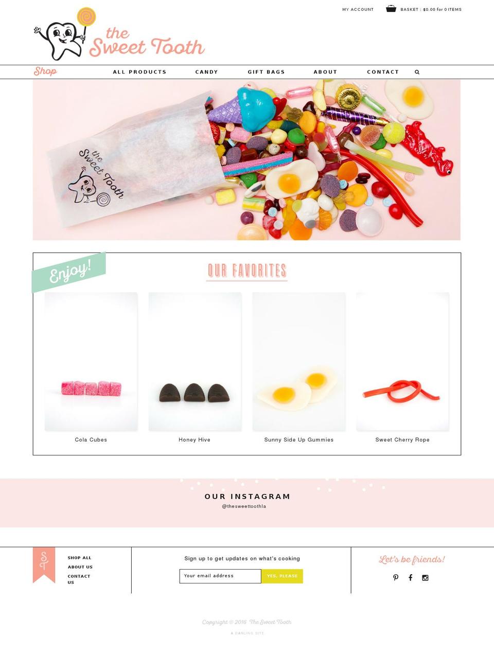 thesweettoothla.com shopify website screenshot