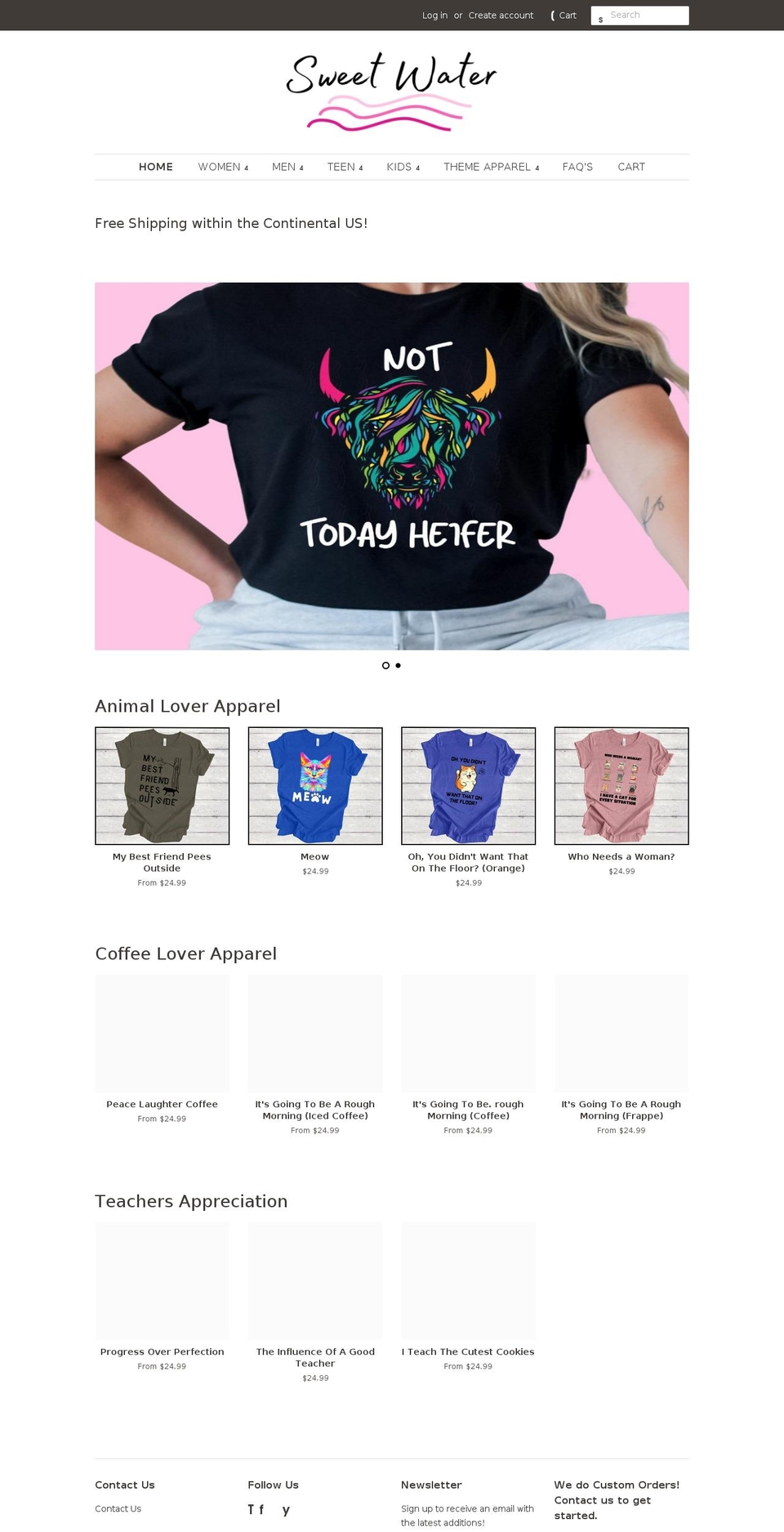 thesweetwaterstore.com shopify website screenshot