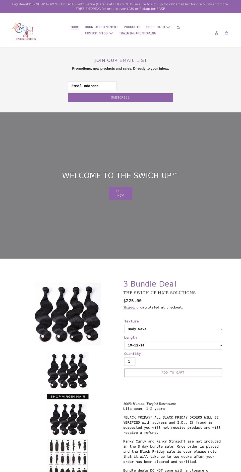 theswichup.com shopify website screenshot