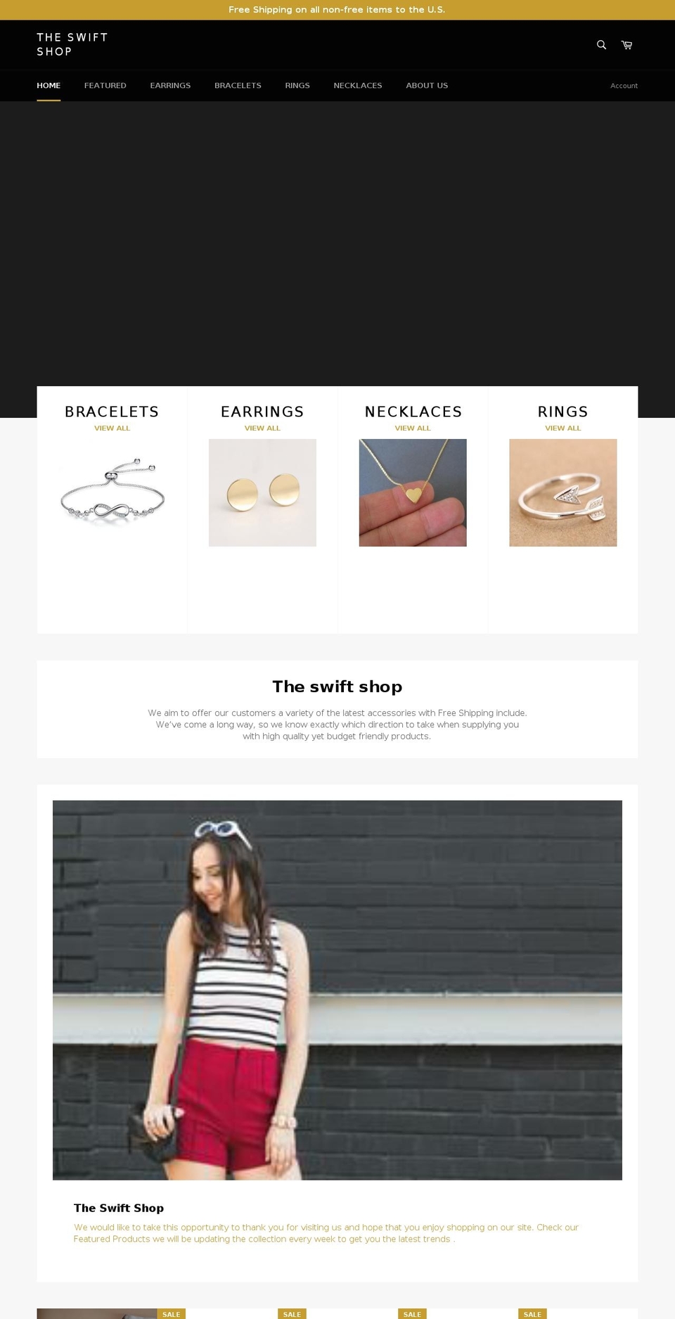 theswiftshop.com shopify website screenshot