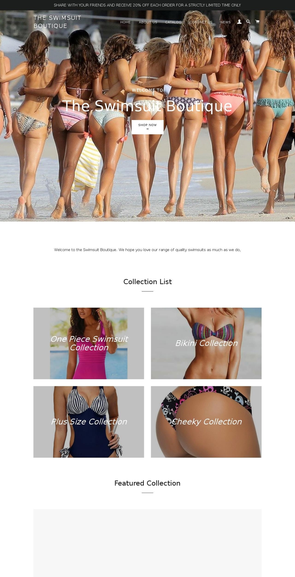 theswimsuitboutique.com — Shopify storefront screenshot