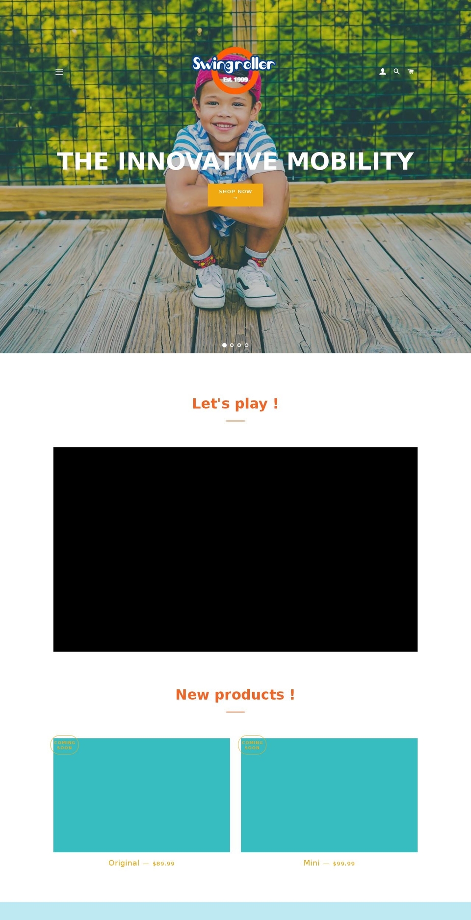 theswingroller.com shopify website screenshot