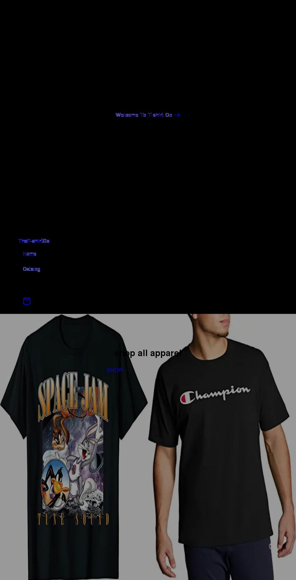 thet-shirtco.com shopify website screenshot