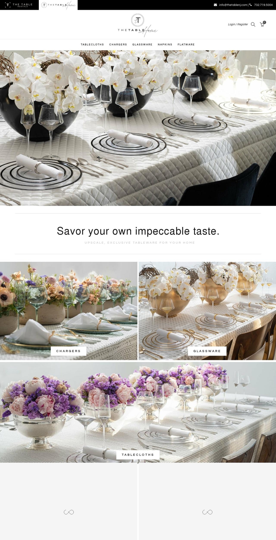 thetablehome.com shopify website screenshot