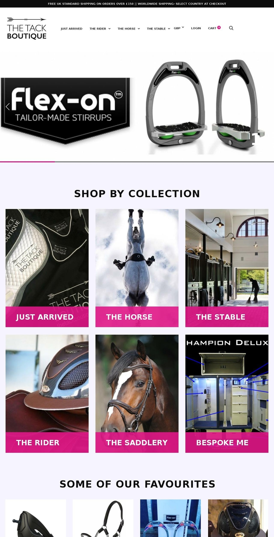 thetackboutique.com — Shopify storefront screenshot