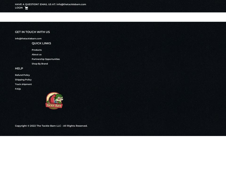thetacklebarn.com shopify website screenshot