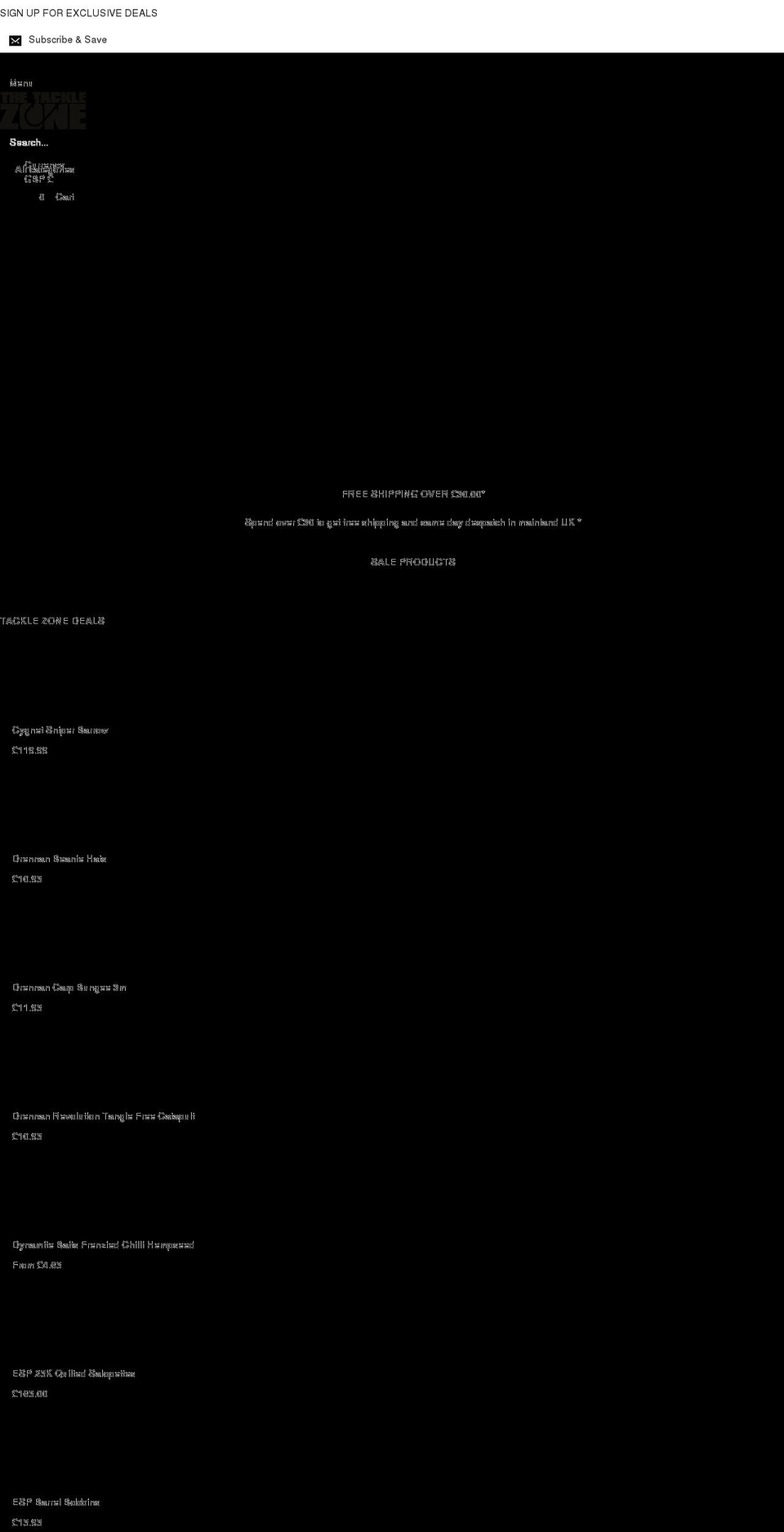 thetacklezone.co.uk shopify website screenshot