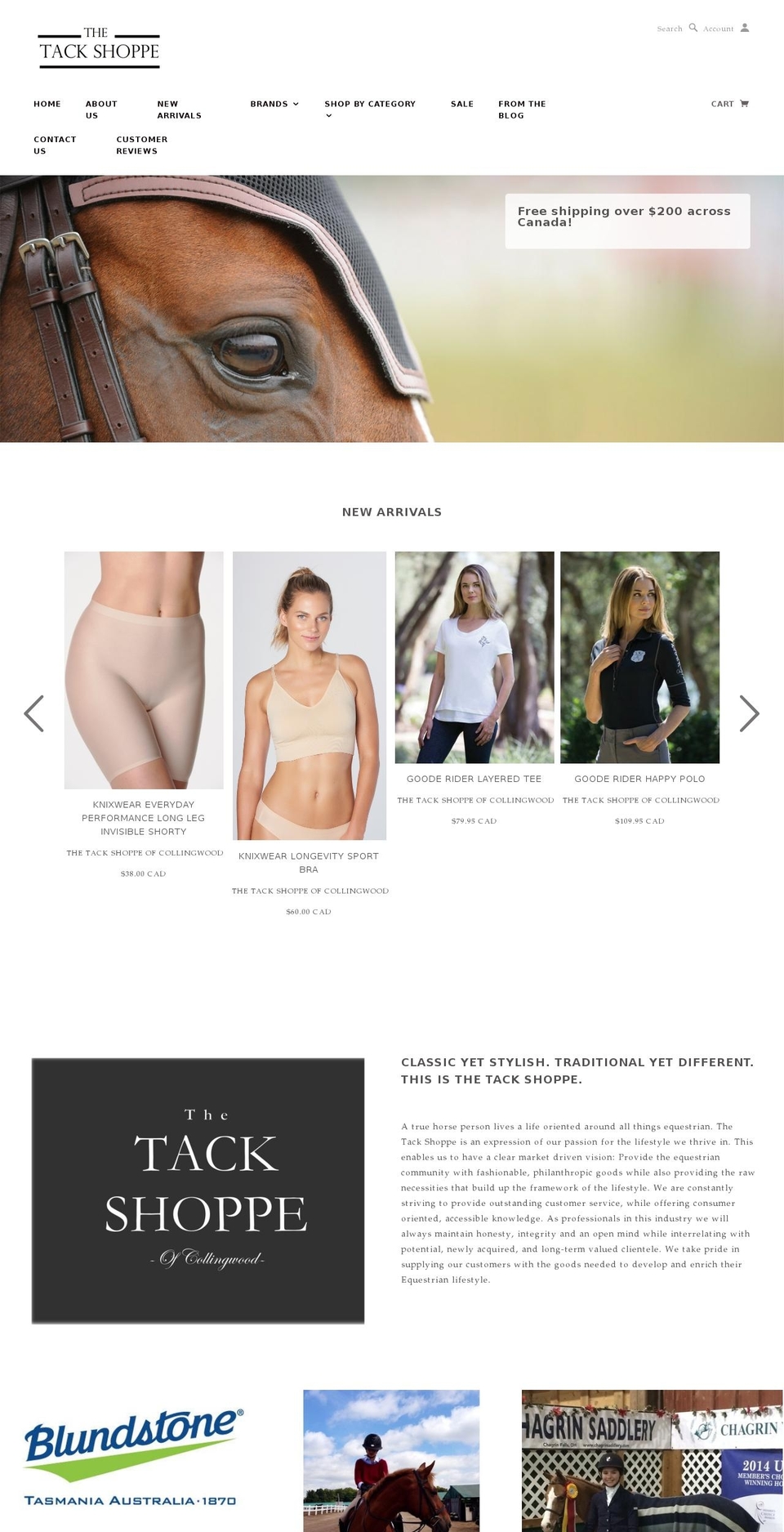 thetackshoppe.ca shopify website screenshot