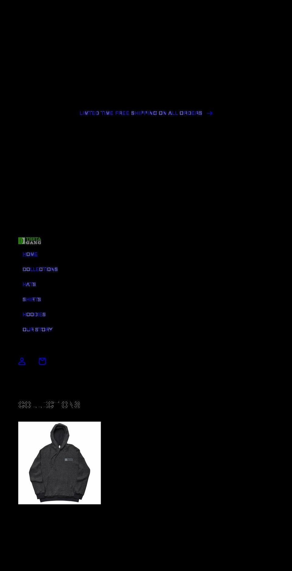 thetagangmerch.com shopify website screenshot
