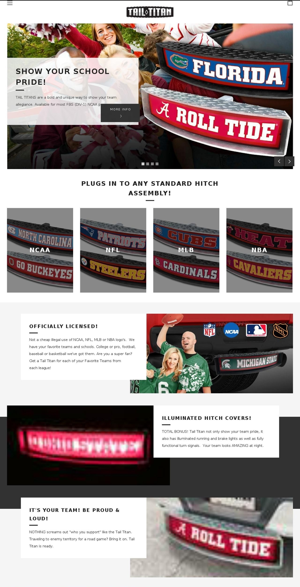 thetailtitan.com — Shopify storefront screenshot