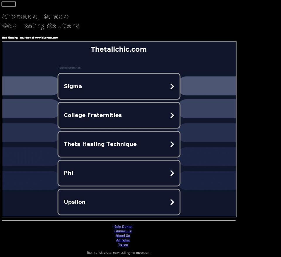 thetallchic.com — Shopify storefront screenshot