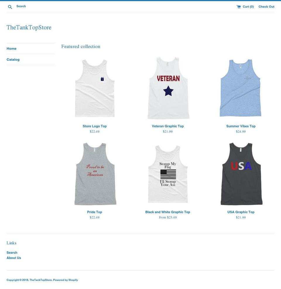 thetanktopstore.com — Shopify storefront screenshot