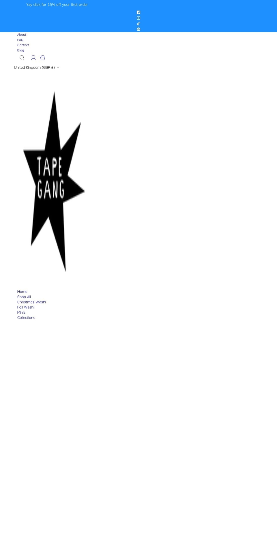 thetapegang.com shopify website screenshot