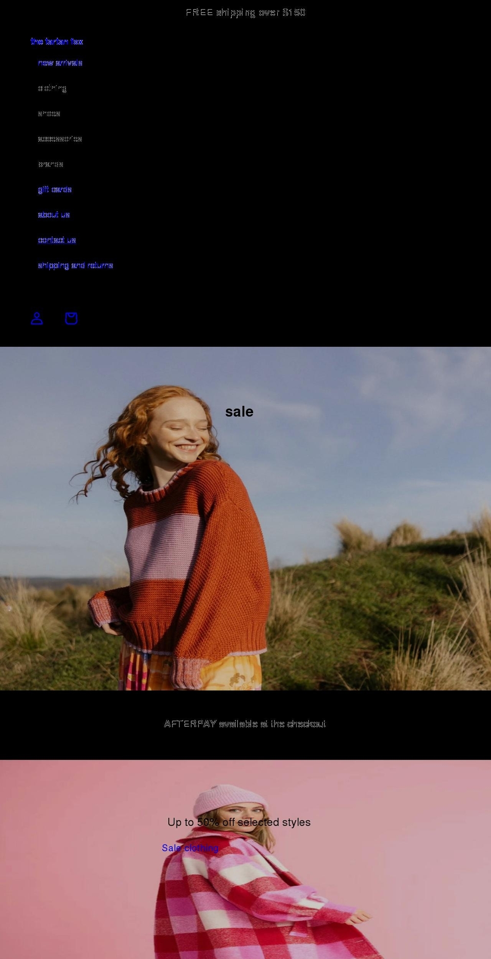 thetartanfox.com shopify website screenshot