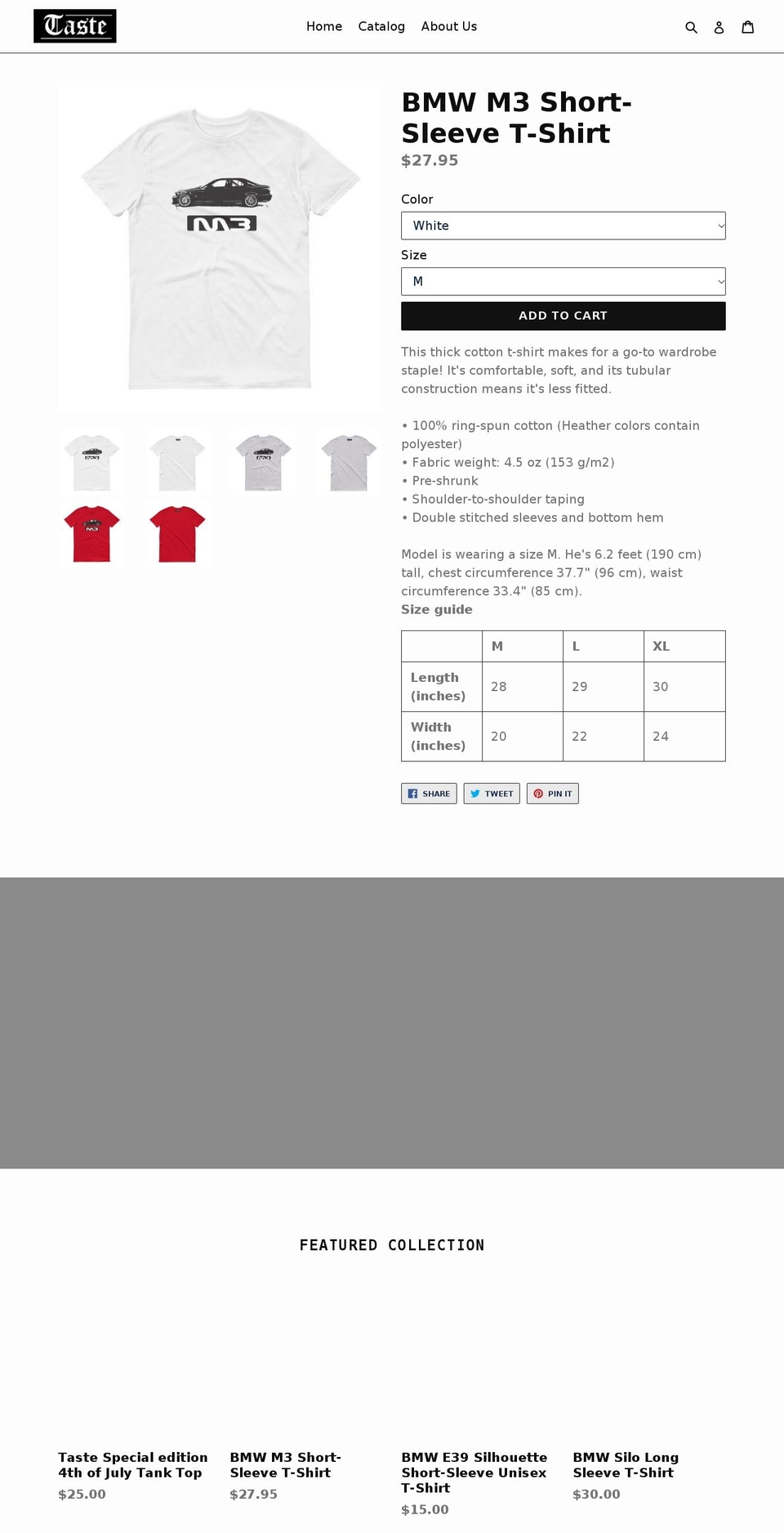 thetasteshop.com — Shopify storefront screenshot