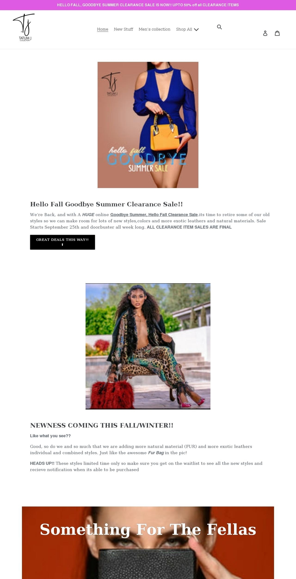 thetatumjcollection.com shopify website screenshot