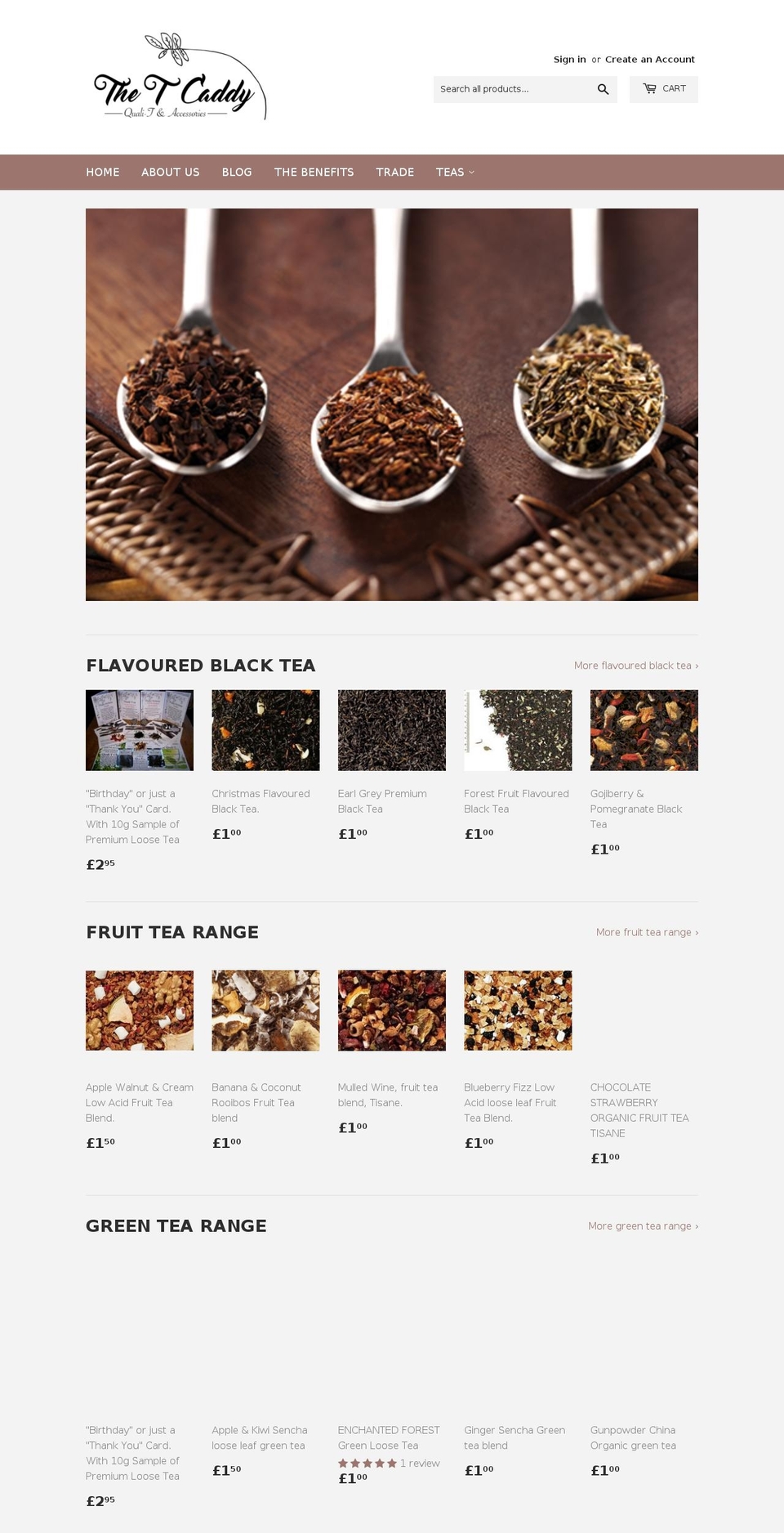 thetcaddy.com shopify website screenshot
