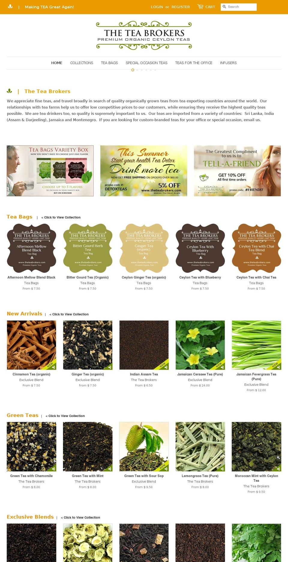 theteabazar.com — Shopify storefront screenshot