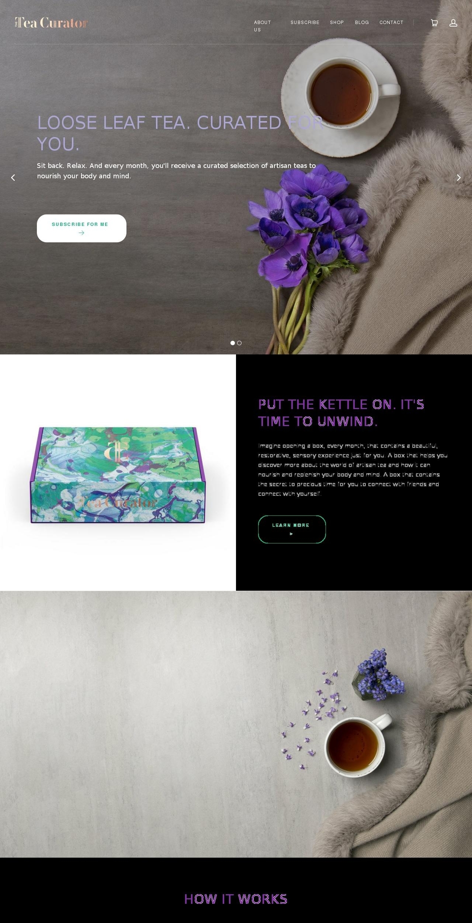 theteacurator.com — Shopify storefront screenshot