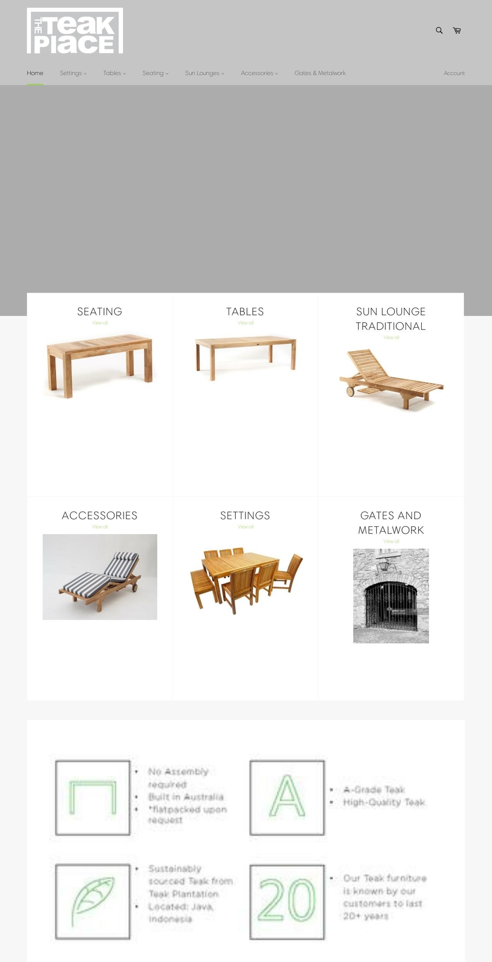 theteakplace.com shopify website screenshot