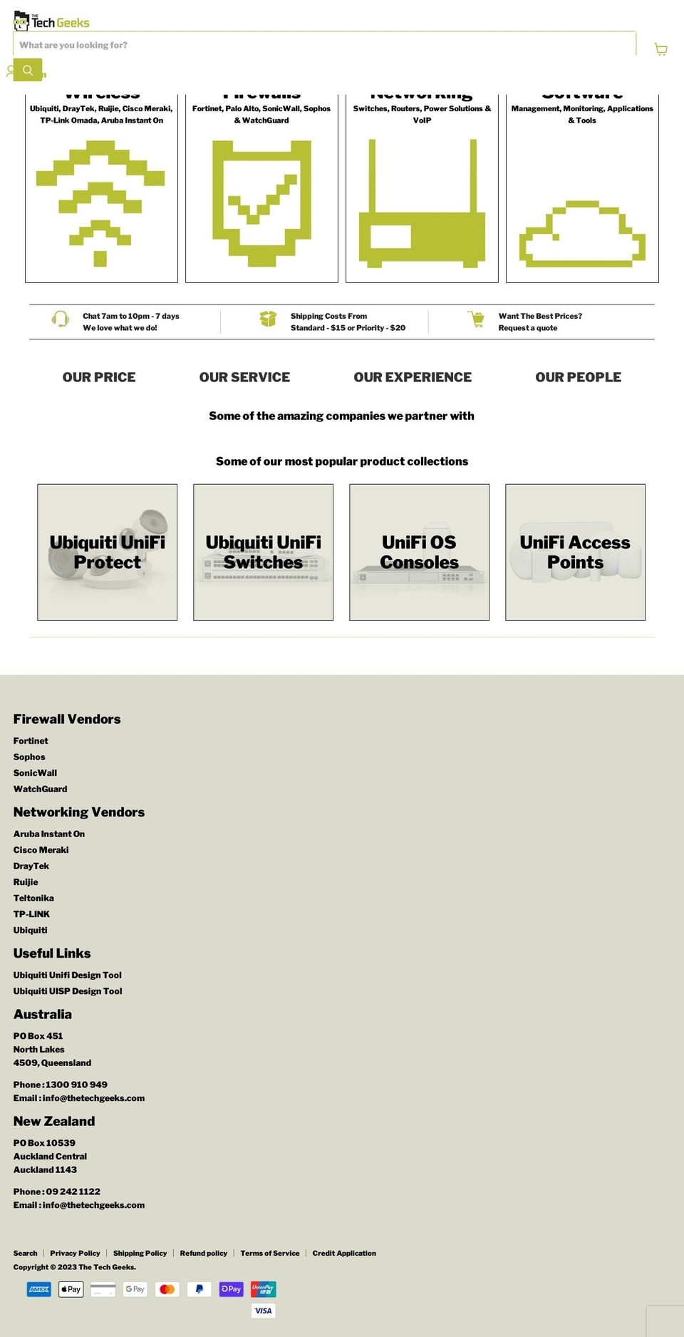 thetechgeeks.com shopify website screenshot