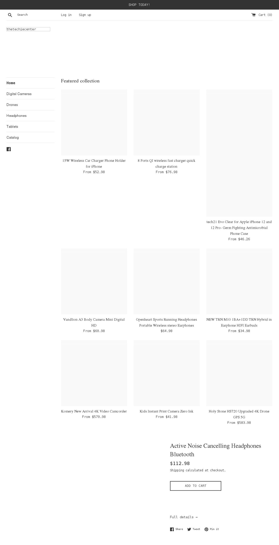thetechiecenter.com shopify website screenshot
