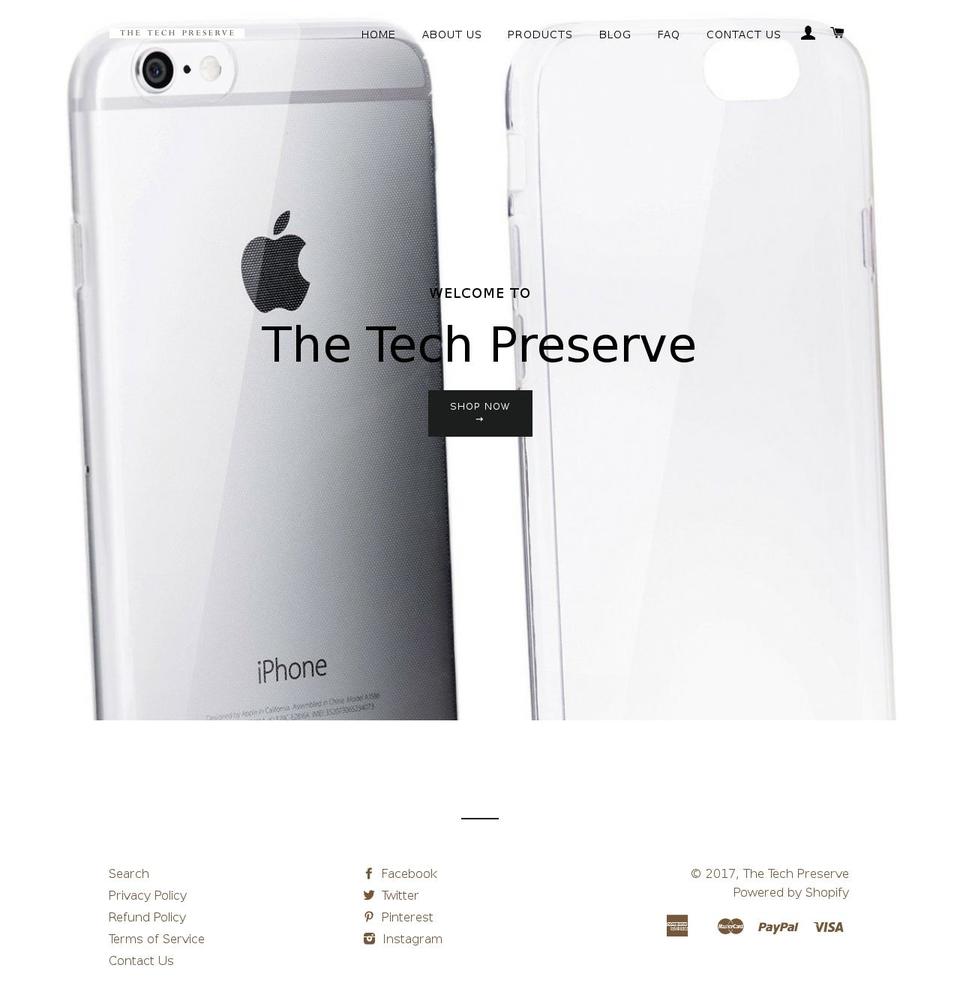 thetechpreserve.com shopify website screenshot