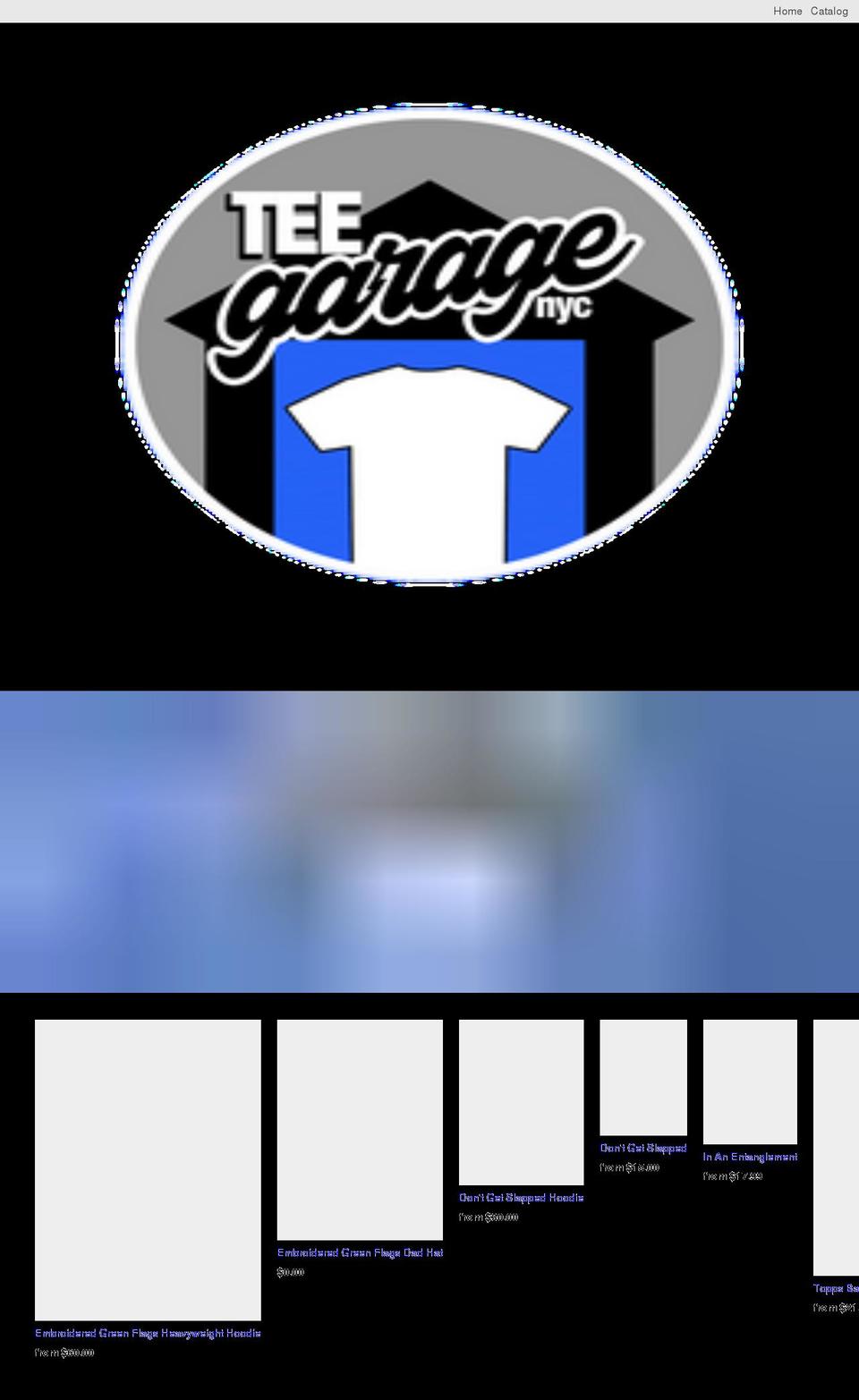 theteegarage.com shopify website screenshot