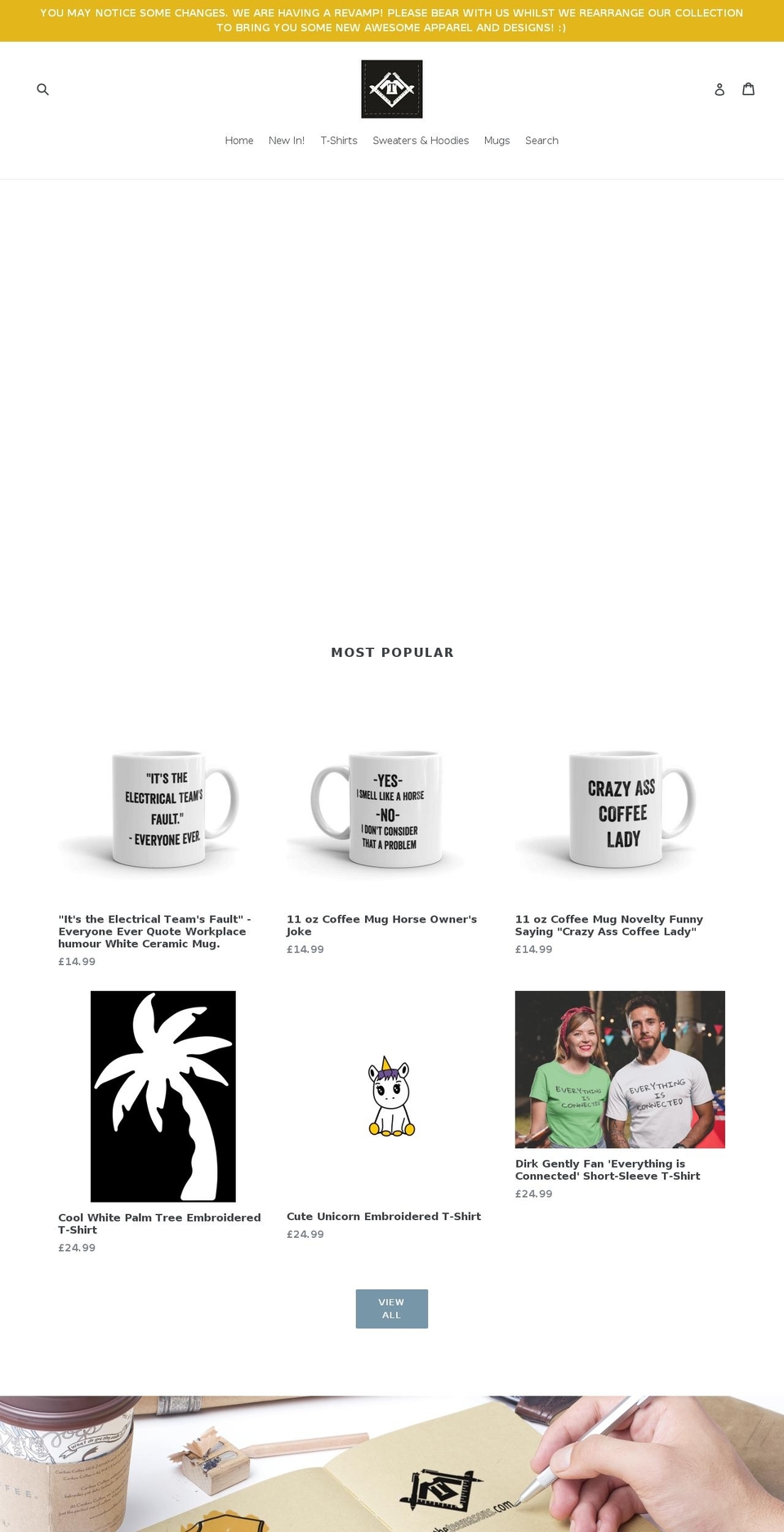 theteemasons.com shopify website screenshot