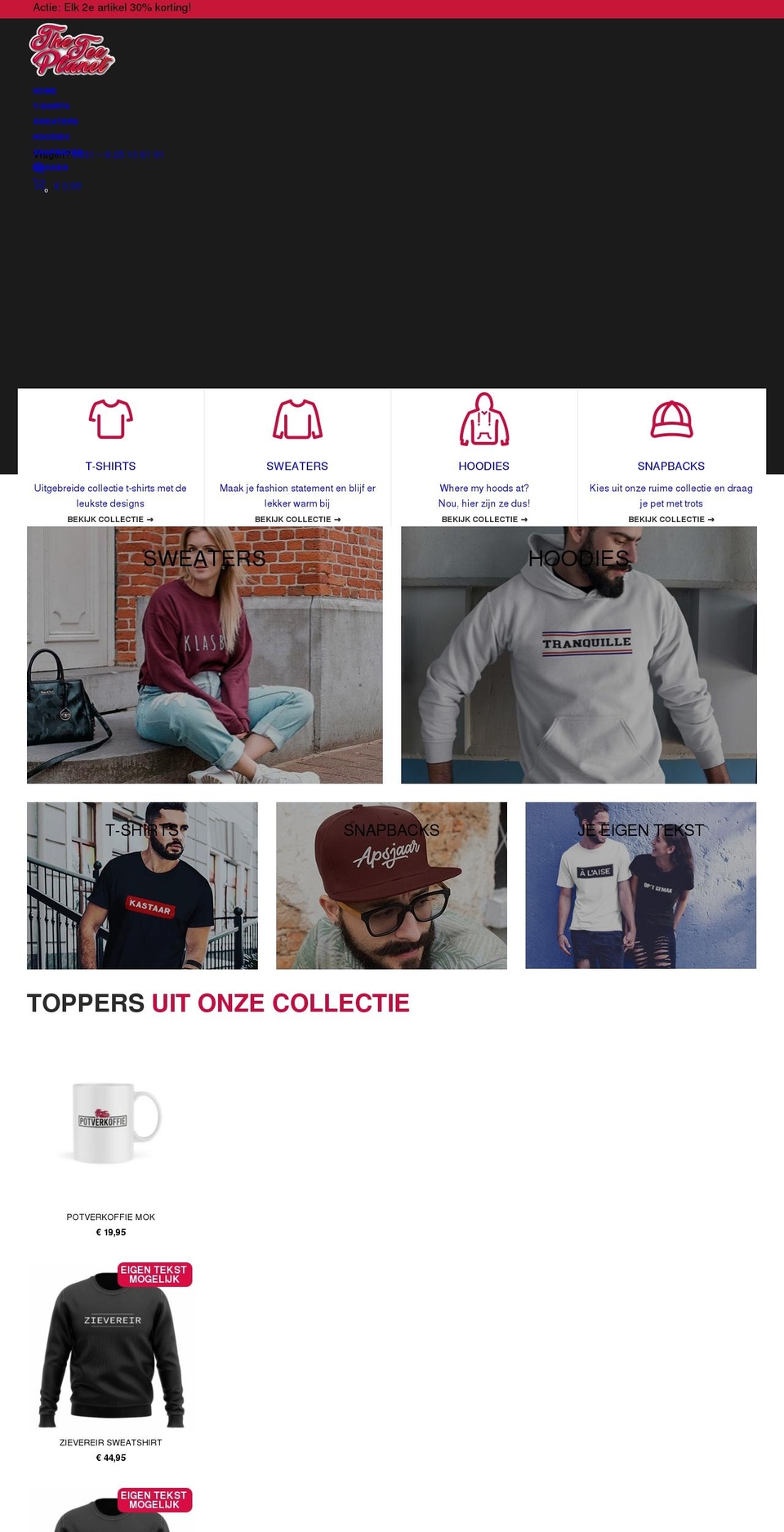 theteeplanet.com — Shopify storefront screenshot
