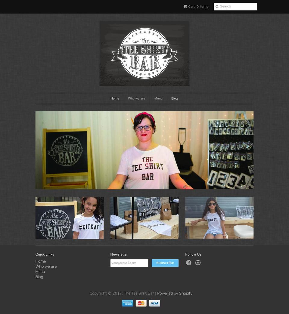 theteeshirtbar.com shopify website screenshot