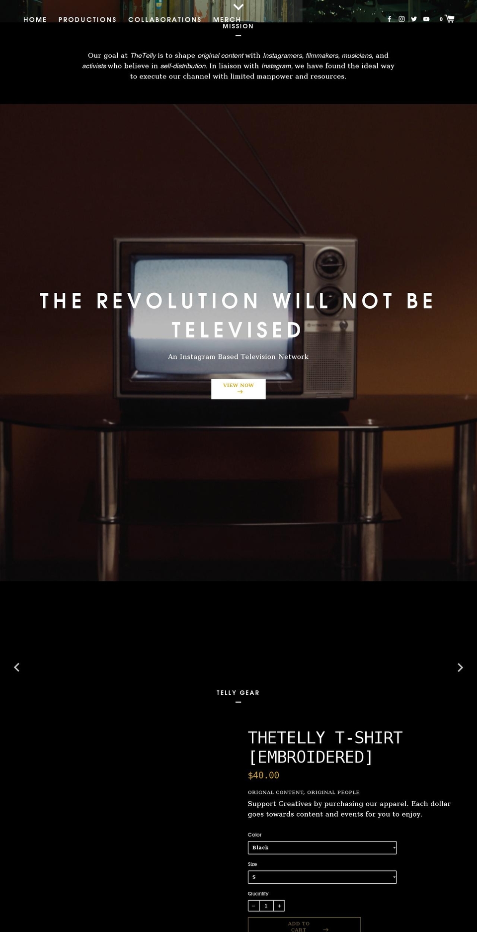 thetellychannel.com shopify website screenshot