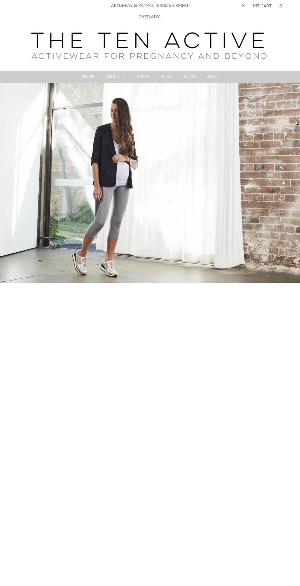 thetenactive.com.au shopify website screenshot